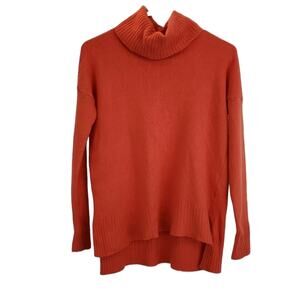 Bartolini Coral/Orange Long Sleeve Turtleneck Wool Cashmere Blend Size SM Italy